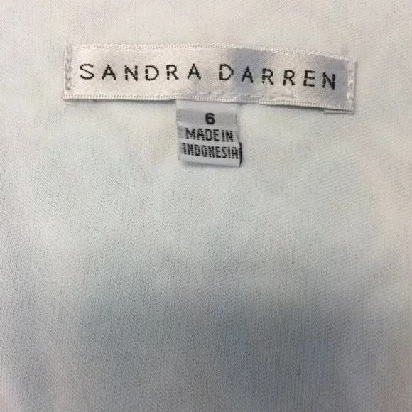 Sandra Darren Dress Floral Eyelet Overlay New - Picture 10 of 10